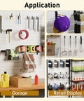 50 Pack Slatwall Hooks 4 Inch, Heavy Duty Steel Slatwall Hangers For Garage, Retail, Home And Shop Displays, Black Finish