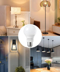 8 Pack A19 LED Light Bulbs 760 Lumens 3000K Warm White Energy Saving E26 60 Watt Replacement Non Dimmable UL Listed use cases