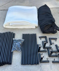 Complete Golf Practice Backdrop Enclosure Gear With Poles Corner Connectors Side And Top Netting Impact Screen And Carry Bag