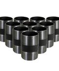 Three Quarter Inch Black Steel Pipe Nipple Set In Ten Pack For DIY Furniture And Black Pipe Shelving One And A Half Inch Length Heavy Duty