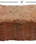 Veneer Stone Rubber Molds For Concrete Old World Brick Pavers Great For Patios And Walkways Two Brick Mold Each 9 Inch Long By 4 Inch Wide By 3 Inch Deep Recycled Material 12 Inch By 12 Inch By 4 Inch brick shown with dimensions front view