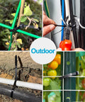 Outdoor use of Heavy Duty 150 Pack 8 Inch Black Zip Ties With 40 Lbs Tensile Strength Self Locking Nylon Cable Ties