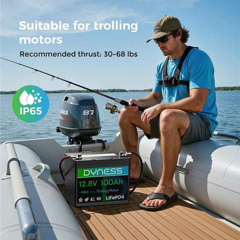 12V 100Ah Mini LiFePO4 Battery Pack Two Pack Group 24 With 100A BMS used on boat for trolling motor outdoors