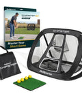 Chipster PRO Golf Chipping Net For Indoor And Outdoor Practice With Pop-Up Target, Hitting Mat, Four Foam Balls, Portable Carry Case