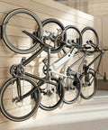 Four Pack Heavy Duty Bike Wall Mounts With Swivel Hangers, Holds Up To 77 Lbs Each, Indoor Garage Storage for Home Office