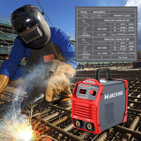 190 Amp Dual Voltage Digital Stick Welder For Home DIY And Professional Projects, 110 Or 220V Inverter ARC Welder in use.