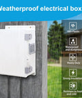 Outdoor Waterproof Electrical Junction Box Weatherproof Nema Enclosure made from durable ABS plastic, mounted outside