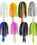 Slick Silicone Jig Skirts For Spinnerbaits And Buzzbaits With Shimmering Flakes 12 Color assortment for bass fishing lures.