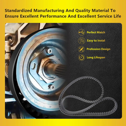Beefy Ride-Ready Drive Belt Replacement 139T 1 1/8 Inch Wide For Harley Touring And Trike Bikes 2004-2024 shown installed.