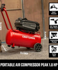 Badass 10 Gallon Oil Free Air Compressor Ultra Quiet 175 PSI Max Portable Shop Pump seen with durable wheels and handle for mobility.