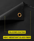 Heavy Duty Welding Blanket 4x6 Ft Silicone Coated Fiberglass Fireproof Shield With Heat Resistant Up To 1022F close-up