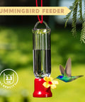 Set Of 6 Mini Hummingbird Feeders With Hanging Wires, Transparent Outdoor Hummingbird Feeder Set With Flower Shaped Sipping Outlet