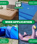 Wide application of Vinyl Contact Cement Adhesive, Waterproof Fast Drying Glue 4oz for pools, inflatables, air beds, tarps.