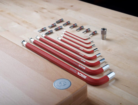 Long Hex Key Set With Magnetic Quarter Inch Driver, Extra Long S-2 Steel Allen Wrenches In 2 2.5 3 4 5 6 8 10mm With Textured Non Slip Grips