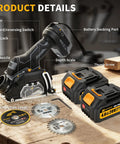 3 Inch Cordless Cut Off Tool And Brushless Mini Circular Saw With Two 4ah Batteries Takes The Cake For Powerful Cutting On Steel And Tile Zero Sweat Daily showing detailed parts and batteries.