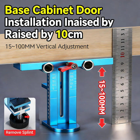 Zero Headache Cabinet Door And Drawer Alignment Jig Kit For Quick Woodworking Projects Adjustable Aluminum Fixture with ruler scale