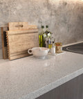 White Glossy Marble Contact Paper Peel and Stick Self Adhesive Removable Wallpaper for Countertops Kitchens Bathrooms and Cabinets Waterproof Durable 43 Square Feet Roll Easy to Clean on kitchen counter with utensils