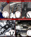 9 Piece Hose Clamp Pliers Set For Fuel Line Disconnect And Hose Removal Tool Kit Including Relay Puller Straight Clamp Pliers 30 Degree Angled Disconnect Pliers Panel Clip Pliers Trim Tool And Carry Case close-up view