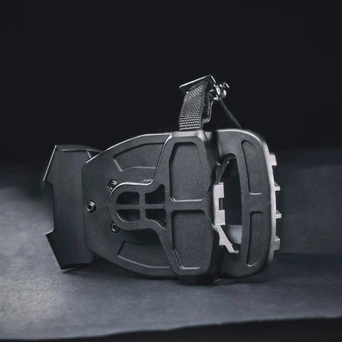 Toe Clip Cage Adapters for Look Delta pedals, black plastic, side view, compatible with Peloton and spin bikes, not Shimano SPD SL