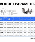 Pro Grade Stainless Steel Rivet Nut Assortment Kit For DIY Enthusiasts With 216 Pieces Of SAE Threaded Rivnuts with size chart.