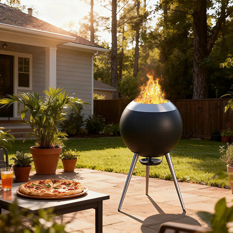 Smokeless Outdoor Fire Pit For Backyards And Patios 19.6 Inch Solo Bonfire Pit With Removable Ash Pan 304 Stainless Steel Liner
