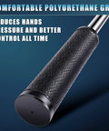 Premium Stainless Telescopic Golf Ball Retriever with Dual Rubber Head featuring no sweat polyurethane grip handle.