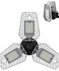 Ultra Bright LED Garage Light Deformable Ceiling Panel 9000 Lumens 82W CRI 80 Adjustable Shop Lighting open and folded view