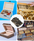 60 Pcs Mini Hinges Set For Crafts 0.7 Inch And 0.94 Inch Cabinet Drawer Hinges In Storage Box for Jewelry Box DIY Projects