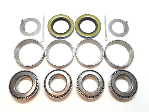 Two Pack Heavy Duty Trailer Axle Hub Wheel Bearing Kits for 2000 Lb Axles With L44643 L44610 Bearings Spindle One Inch Includes Double Lip