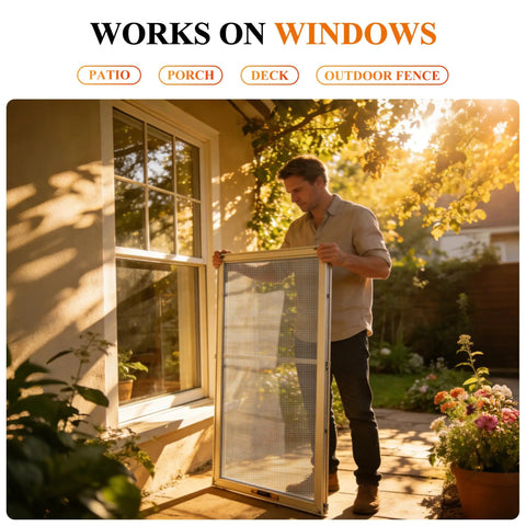 Two Pack Window And Door Screen Replacement Kit With 48 Inch By 99 Inch Screens Includes Retainer Spline And Press Fit Roller Tool 65.6 Feet Total Scratch Proof Polyester Mesh For Patio And Pet Friendly Grey