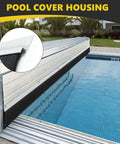 Heavy Duty Roll Up Garage Door Brush Seal 10 Foot Weather Stripping To Keep Drafts And Pests From Crashing Your Porch thick aluminum pool cover housing with black brush seal.