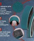 10 Pack Heavy Duty Sanding Belts 1/2 X 12 Inch At 60 Grit Premium Zirconia Abrasives featuring uniform grit distribution and bendable design.