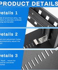 Black 19 Inch Rack Mount DIN Rail Kit Aluminum Alloy Adjustable Rails Bracket For Industrial Media Converters And Ethernet Switches