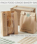 Clear Window Bread Bags For Homemade Bread Keep Sourdough Fresh For Days And Make Gifting Your Bakes A Breeze Eco Friendly Kraft Paper Packaging For Bakery Goods with stickers