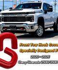 Chevy Silverado Tow Hook Covers Custom Fit Red Hitch Cover For 2020 2021 2022 2023 2024 2025 2026 2500 And 3500 HD Trucks Trailer Hitch Cap