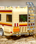 Back view of Breaking Bad RV Building Kit 477 Piece Dope Model Of Walter White Rolling Camper Van With Secret Lab Interior