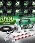 30A 24V Forklift Battery Charger For Scissor Lift And Electric Pallet Jack Smart Automatic 24V Lead Acid Battery Charger
