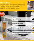 AnchorFix-2 Super Strength Anchoring Adhesive For Threaded Rods In Concrete And Masonry A Two Component Epoxy System with application view