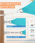 Seventeen By Seventeen By Seventeen Foot Shade Sail Equilateral Triangle Canopy That Blocks 95 Percent UV mounting guide