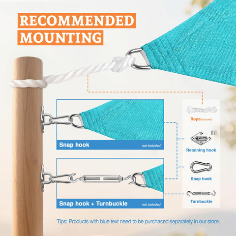 Seventeen By Seventeen By Seventeen Foot Shade Sail Equilateral Triangle Canopy That Blocks 95 Percent UV mounting guide