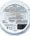 Back view of Hardwired Smoke Alarm With 10 Year Battery Backup Interconnect And Test Silence Button showing labels and warnings.
