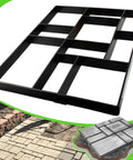Oversized Walk Maker Concrete Molds 10 Grid Paver Form No Brainer DIY Pathway 23.6x19.7 in shown with sample pathways