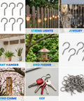No Sweat Setup 304 Stainless Steel M2 Screw In Eye Bolts Built Tough for plant hangers and bird feeders displayed.
