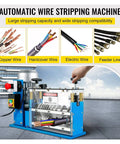 Automatic Electric Wire Stripper Machine For Copper Scrap Peeler Tool with large wire capacity and safety features.