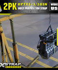 Two Pack 1 Inch By 8 Foot Beefy Lift Slings With Wear Guard Ends lifting engine block in workshop