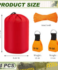 Arborist Throw Line Kit With 164 Ft Polyester Rope 12 Oz And 15 Oz Throw Weights Storage Bag All In One Tree Climbing Gear