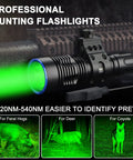 UC20 Green Hunting Light Flashlight Kit With 2000 Lumens And 1586 Yard Reach Green LED Weapon Light on Picatinny Rail