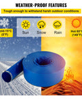 Heavy Duty PVC Lay Flat Discharge Hose 3 Ft By 105 Ft With Clamps For Pool Backwash And Water Transfer Weather Resistant