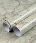 Marble Grey Green Self Adhesive Contact Paper 160 x 36 Inch Peel And Stick Vinyl Wallpaper showing rolled design