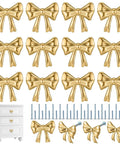 Dang Stylish Gold Bow Cabinet Handles Eight Pack Plus Heavy Duty Screws Easy Install Drawer Knobs for dressers and cabinets.